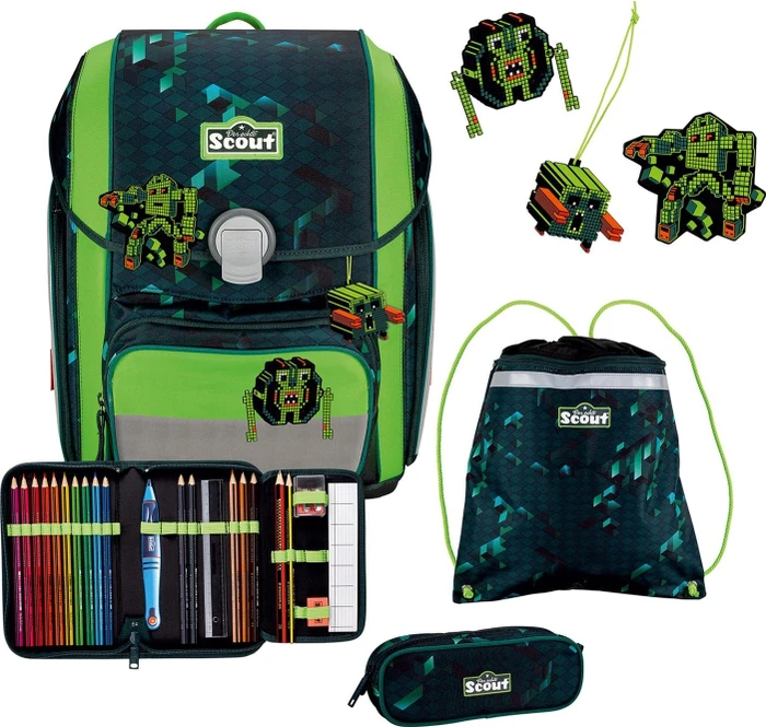 Scout Genius DIN Cubes Schultaschen-Set, 4-tlg.