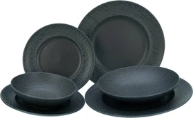 CreaTable Rondo Schiefer Tafelservice schwarz, 12-tlg.