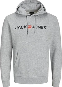 Jack & Jones Logo Hoodie light grey melange (Herren)