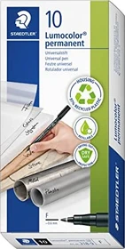 Staedtler Lumocolor 318 permanent schwarz, 10er-Pack