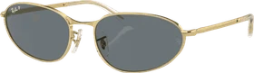 Ray-Ban RB3734 56mm polished gold/dark blue