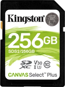 Kingston Canvas Select Plus Gen3 R100/W85 256GB, UHS-I U3, Class 10