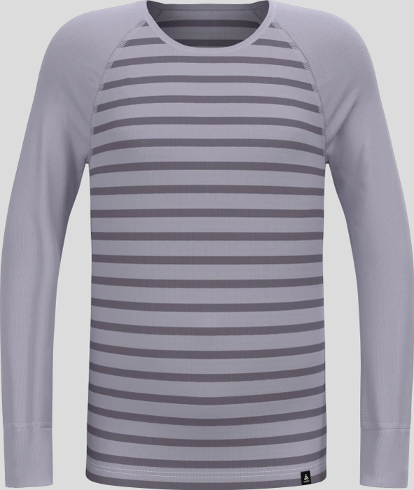 Odlo Active Warm Eco Stripes Funktionsshirt langarm misty lilac/gray ridge (Junior)