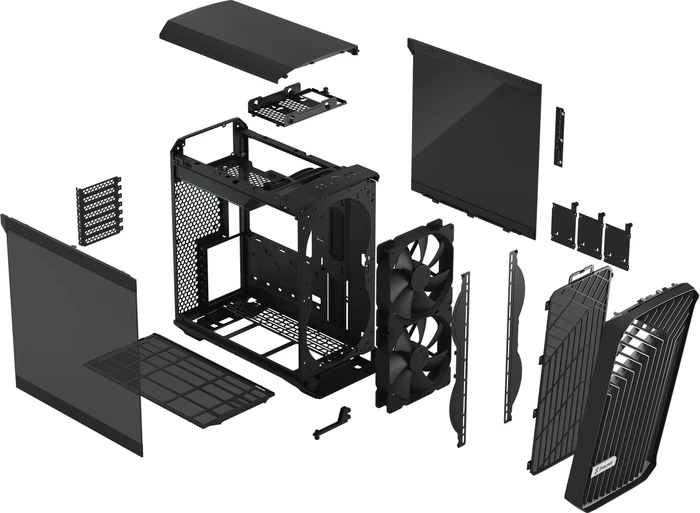 Fractal Design Torrent Compact Black TG Dark Tint, Glasfenster
