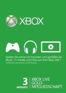 Microsoft Xbox Live Gold Subscription Card - 3 Monats Abo (Xbox SX/Xbox One/Xbox 360)