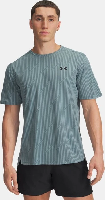 Under Armour Tech Vent Jacquard Funktionsshirt kurzarm jasper blue/black (Herren)