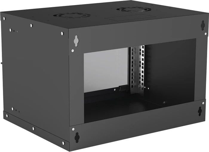 Intellinet Wandschrank 6HE, Sicherheitsglastür, IP2X, schwarz, 400mm tief