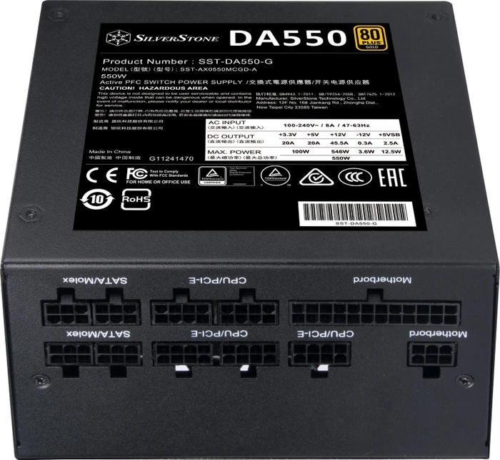 SilverStone Decathlon Gold Series DA550 Gold 550W, ATX 2.4