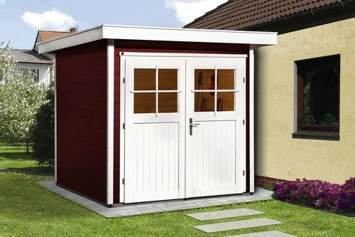 Weka 227 205x209cm Gerätehaus schwedenrot