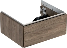 Geberit ONE Unterschrank für Waschtisch, mit einer Schublade, 60cm, Nussbaum hickory/Melamin Holzstruktur