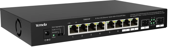 Tenda TEM2000 Desktop 2.5G Switch, 8x RJ-45, 2x SFP