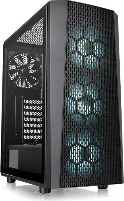 Thermaltake Versa J24 TG RGB, schwarz, Glasfenster