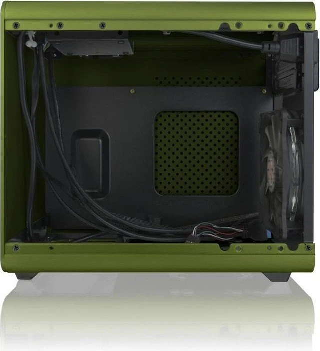 Raijintek Metis Plus, grün, Acrylfenster, Mini-ITX