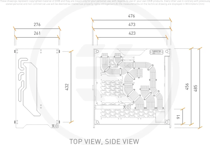 EK Water Blocks EK-Quantum Torsion A60 Black Limited Edition, schwarz, Glasfenster