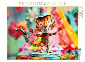 Calvendo Lustiger Tiger aus Origami-Papier im Zirkus