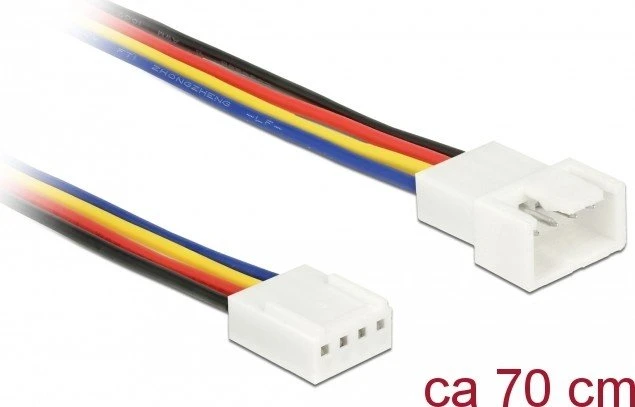 DeLOCK 4-Pin Verlängerung, 70cm, mehrfarbig