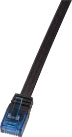 LogiLink Slimline Flach-Patchkabel, Cat6, U/UTP, RJ-45/RJ-45, 10m, schwarz