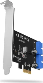 Axagon 2x USB 3.0 Header, PCIe 2.0 x1