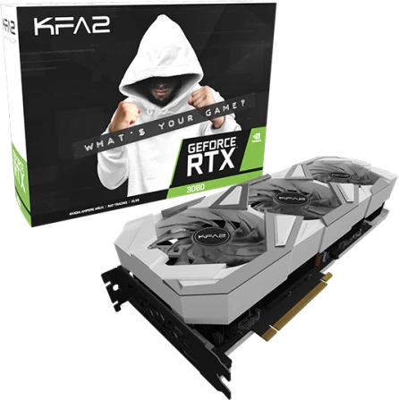 KFA2 GeForce RTX 3080 EX Gamer White (1-Click OC) LHR, 10GB GDDR6X, HDMI, 3x DP