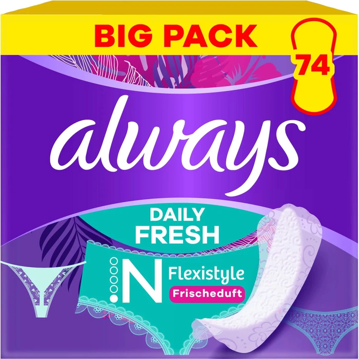 Always Dailies Flexistyle slim fresh scent, 74 Stück