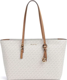 Michael Kors Quinn Large Signature Leder Shopper vanille/acorn