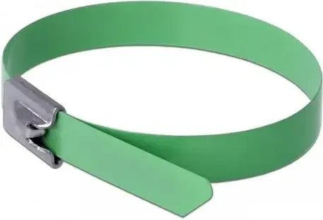 DeLOCK Edelstahl Kabelbinder, 7.9mm, 300mm, grün, 10 Stück