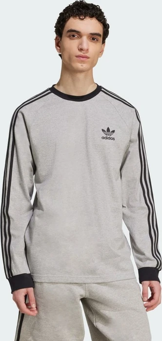 adidas Adicolor Classics 3-Streifen Sweatshirt medium grey heather/black (Herren)