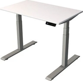 Kerkmann Smart Office elektrisch höhenverstellbarer Sitz-Steh-Schreibtisch 100x60cm weiß/silber