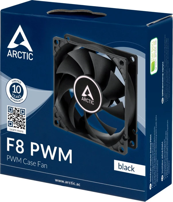 ARCTIC F8 PWM, schwarz, 80mm