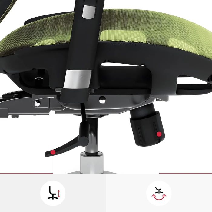 Diablo Chairs V-Basic Ergonomischer Bürostuhl, schwarz/grün