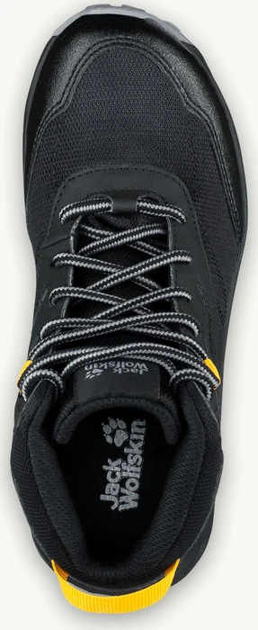 Jack Wolfskin Woodland Texapore Mid black/burly yellow xt (Junior)