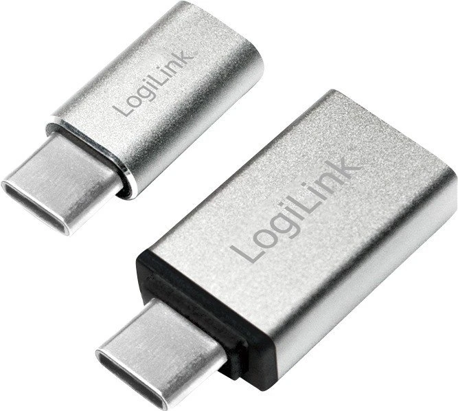 LogiLink Adapter Set USB-C 3.0 [Stecker]/USB-A 3.0 [Buchse]/USB 2.0 Micro-B [Buchse]