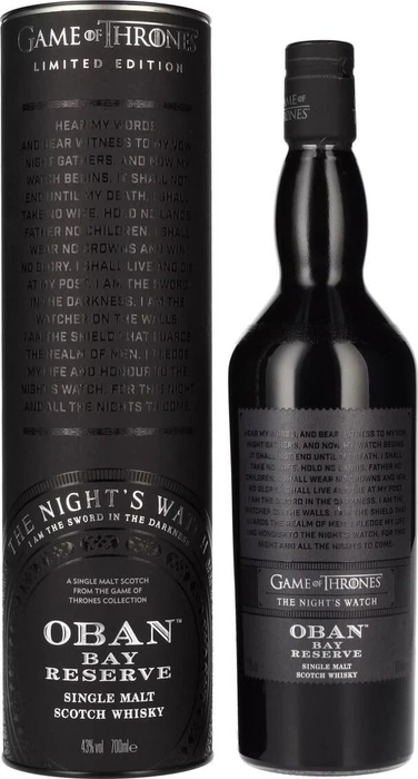 Oban Bay Reserve Game of Thrones The Night's Watch 700ml