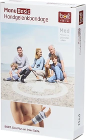 Bort Medical ManuBasic Handgelenkbandage rechts Größe M silber, 1 Stück
