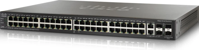Cisco SF500 Rackmount Managed Stacking Switch, 48x RJ-45, 2x RJ-45/SFP