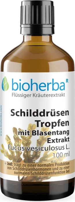 Bioherba Schilddrüsen Tropfen mit Blasentang Extrakt Tinktur, 100ml