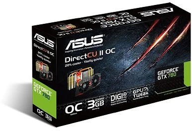 ASUS GeForce GTX 780 DirectCU II OC, GTX780-DC2OC-3GD5, 3GB GDDR5, 2x DVI, HDMI, DP