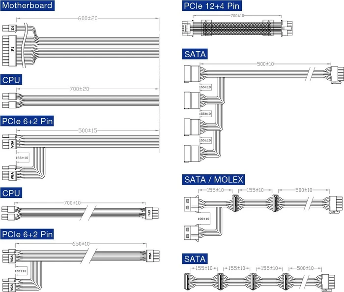 FSP Hydro GT Pro ATX 3.0 (PCIe 5.0) 850W, ATX 3.0