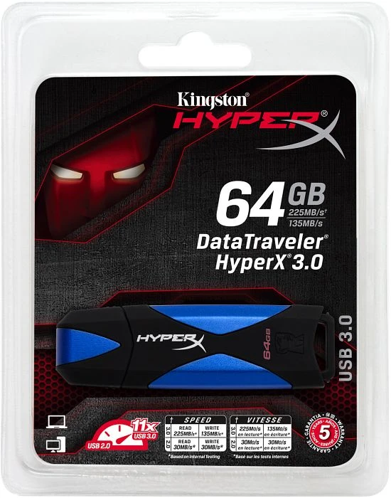 Kingston DataTraveler FURY 3.0 64GB, USB-A, USB 3.2 Gen 1×1