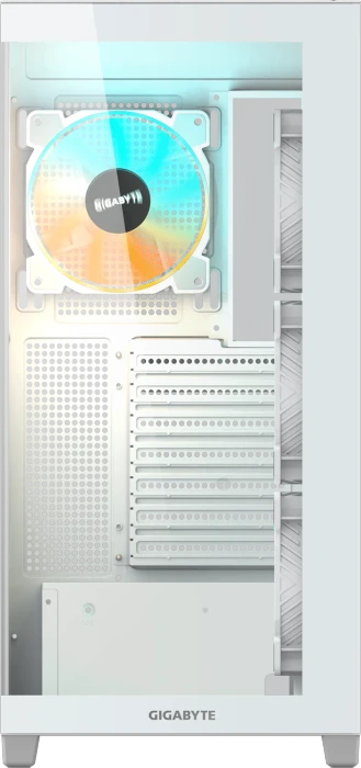 GIGABYTE AORUS C500 Panoramic Stealth Ice, weiß, Glasfenster