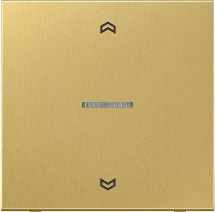 Jung Serie LS eNet Taster Standard 1fach Messing mit Pfeilsymbol, Messing classic