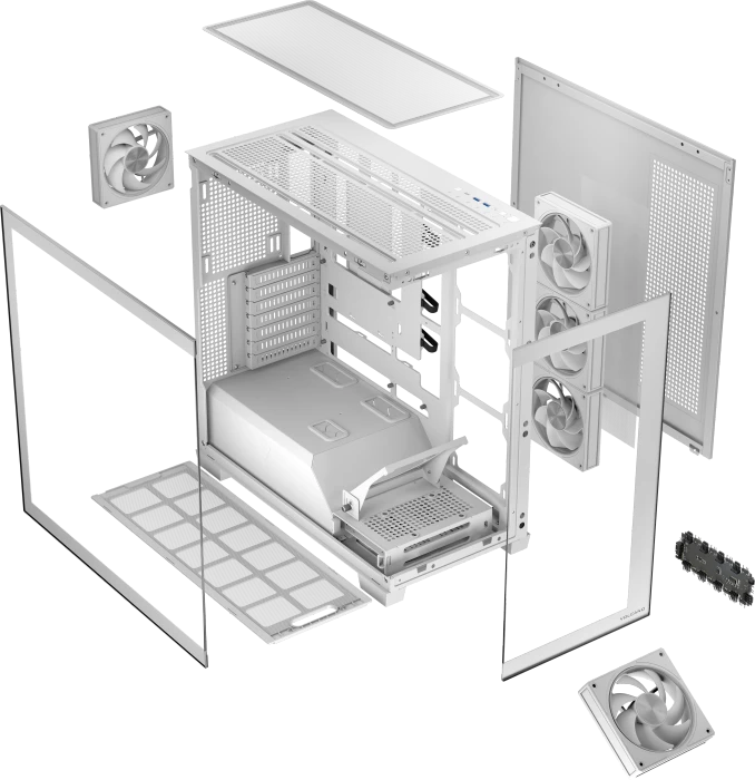 Modecom Volcano Stellar ARGB 5F White, Glasfenster