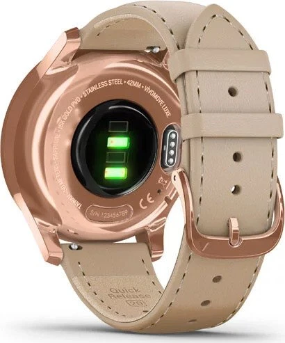 Garmin vivomove Luxe Aktivitäts-Tracker light sand/18k rose gold