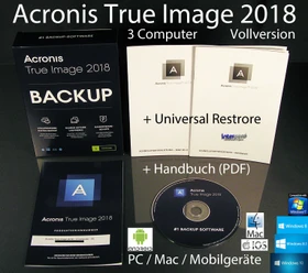 Acronis True Image 2018, 3 User (deutsch) (PC/MAC) (TI3OB2DES)
