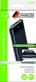 Schwaiger Powerbank Solar 10000mAh schwarz/orange