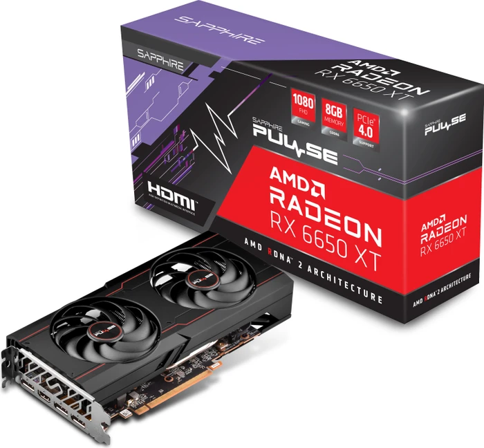 Sapphire Pulse Radeon RX 6650 XT, 8GB GDDR6, HDMI, 3x DP, lite retail