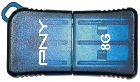 PNY Micro Sleek Attaché 32GB blau, USB-A, USB 2.0