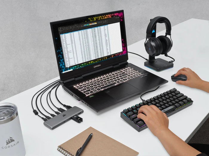 Corsair USB100 7-Port USB-C/USB-A Expansion Hub, USB-C 3.0 [Buchse]