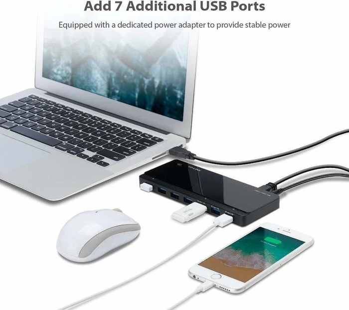 TP-Link USB-Hub, 7x USB-A 3.0, USB 3.0 Micro-B [Buchse]