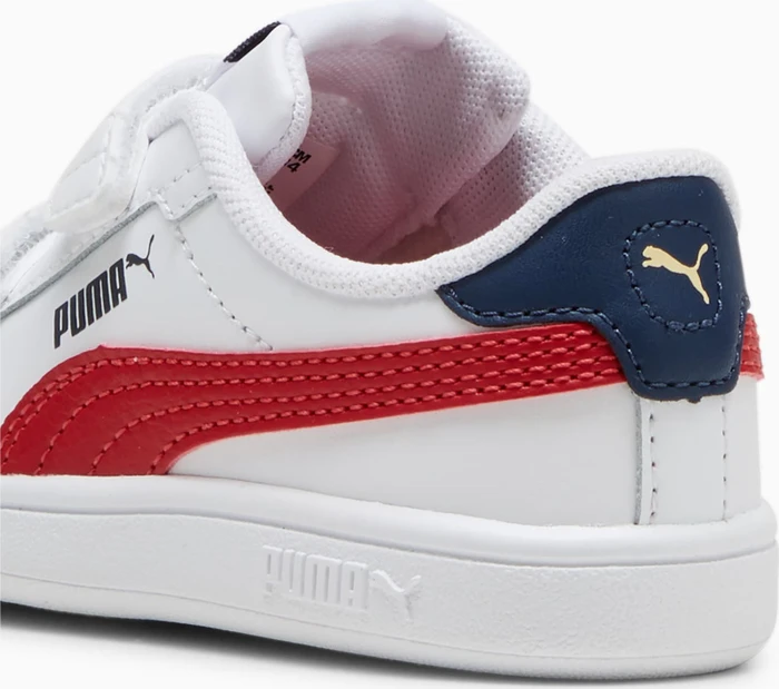 Puma Smash 3.0 Leather V puma white/club red/club navy (Junior)